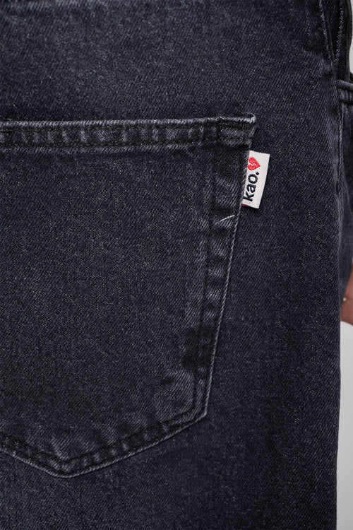 Loose Baggy Denim Black Short