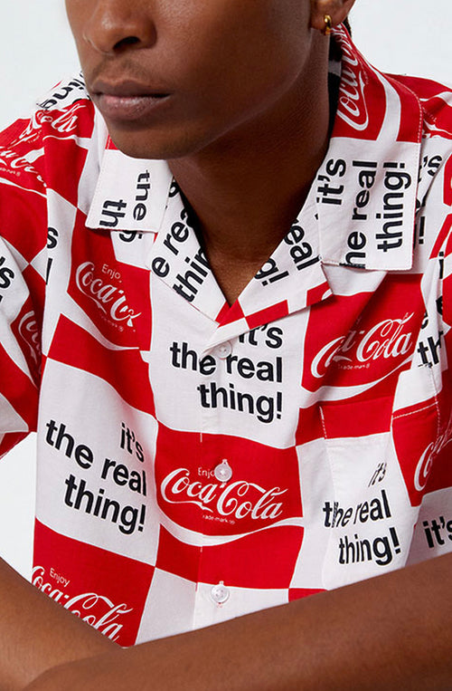 Camisa Brixton x Coca-Cola Bunker White