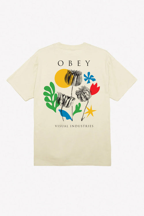 Camiseta Obey Flowers Papers Scissors Cream