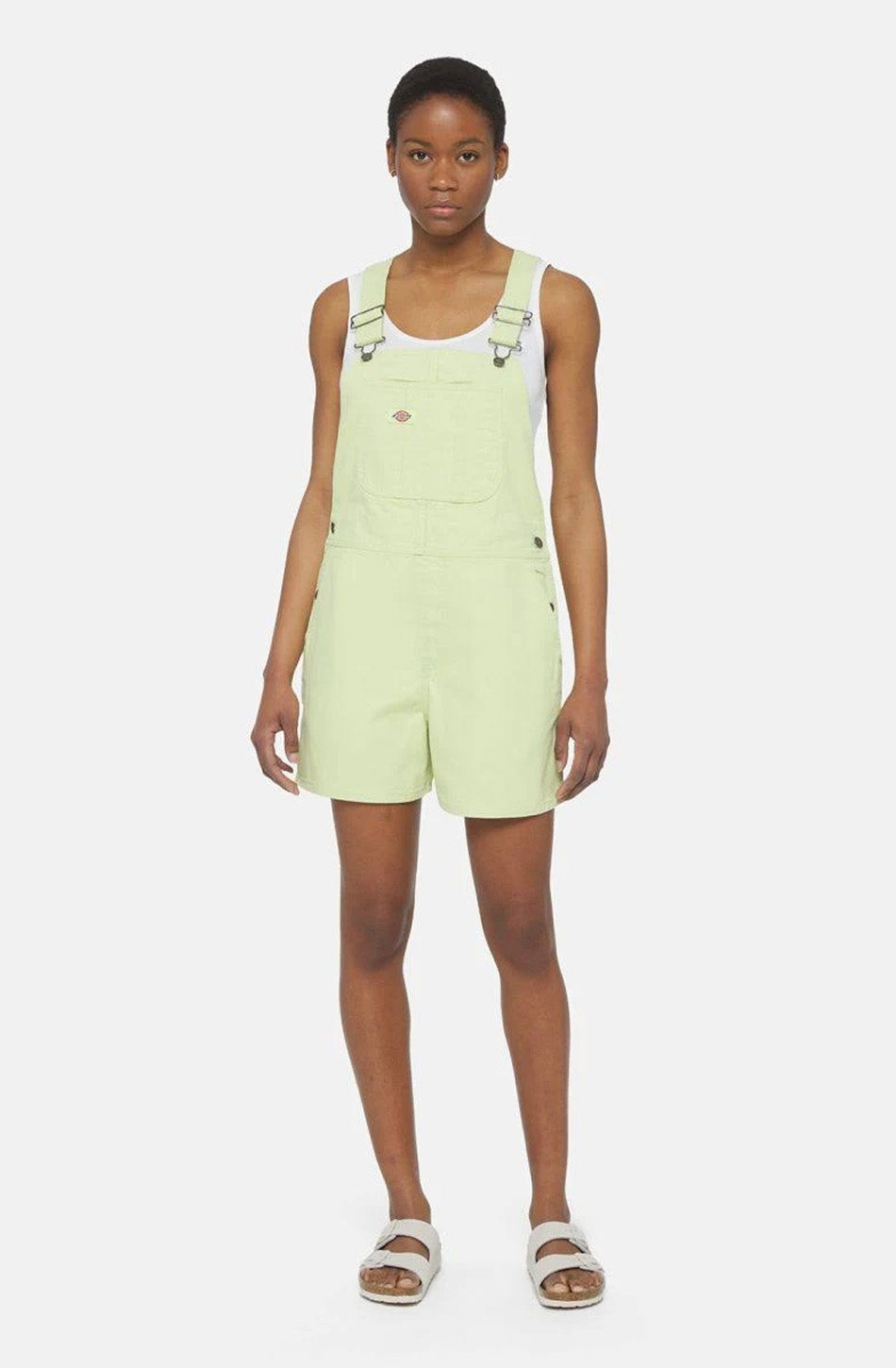 Short Dickies Duck Canvas Bib Pale Green