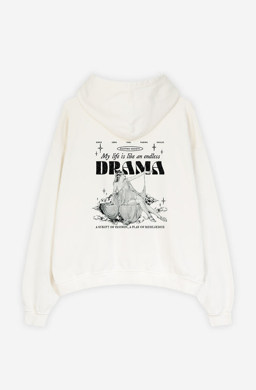 Sudadera Washed Drama Ivory