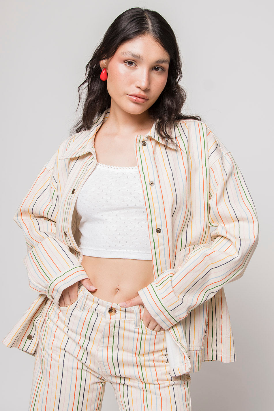 Chaqueta Multi Stripes Apple Ivory