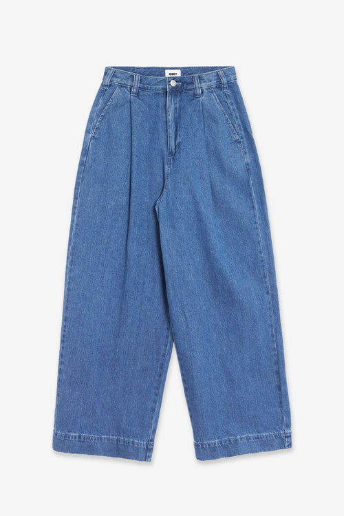 Pantalón Obey Oliver Denim Pleated Light Indi