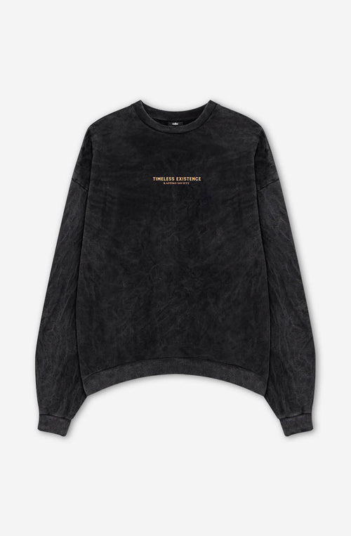 Sudadera Washed Timeless Existence Black