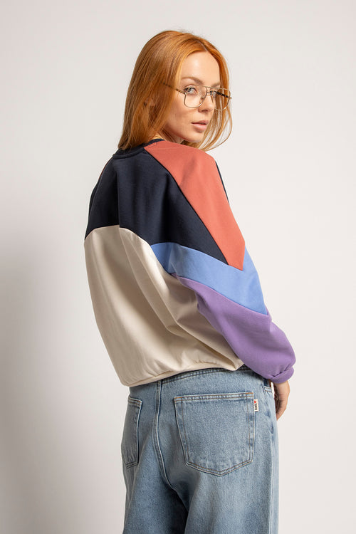 Sudadera Elina Ivory / Navy