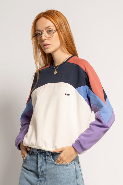 Sudadera Elina Ivory / Navy