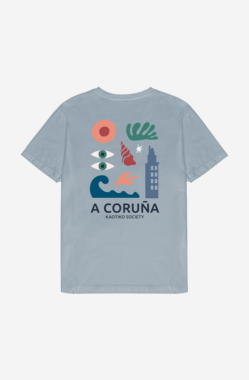 Camiseta Washed A Coruña Steel