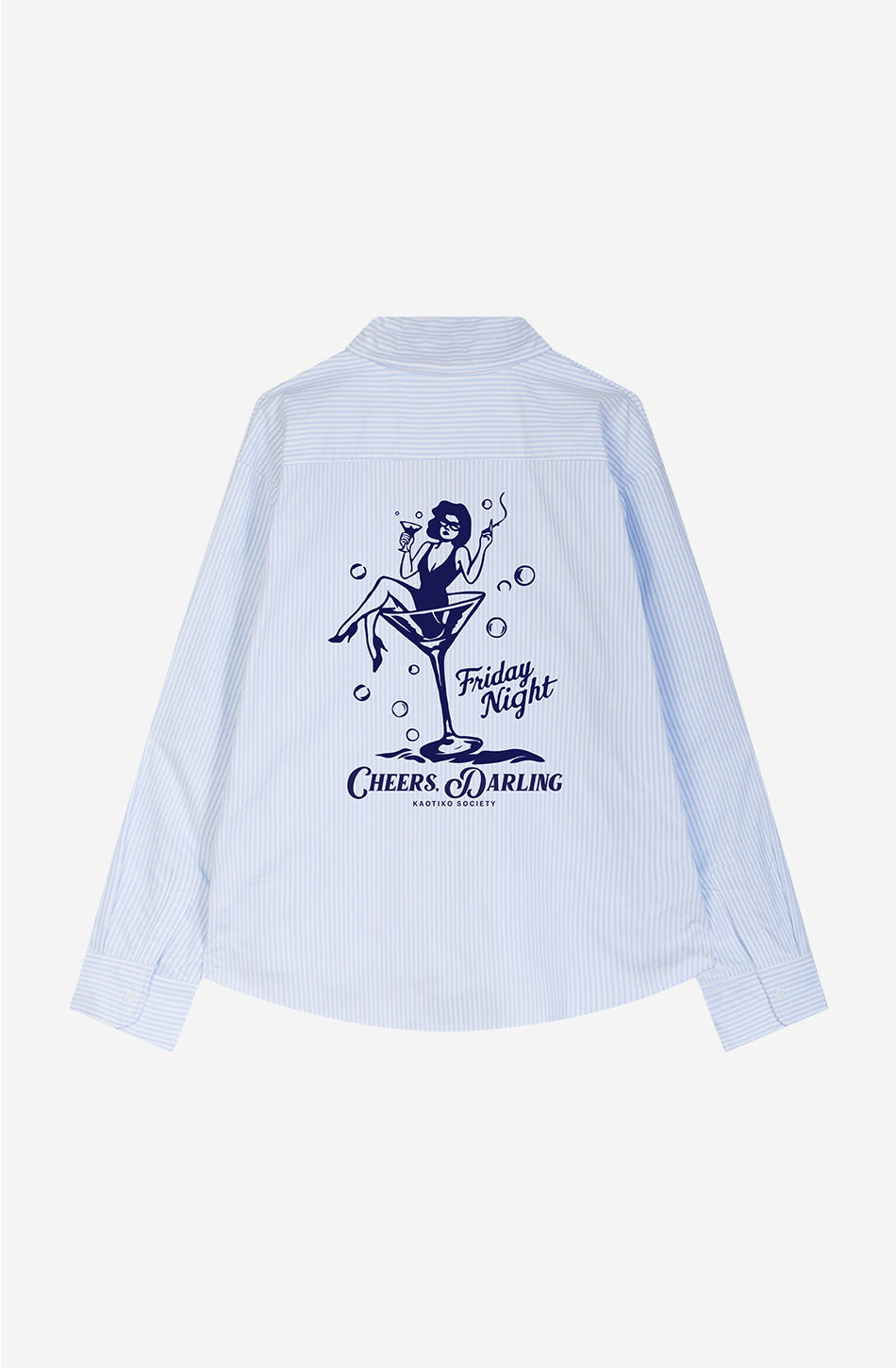 Camisa Cheers Darling Blue Stripes