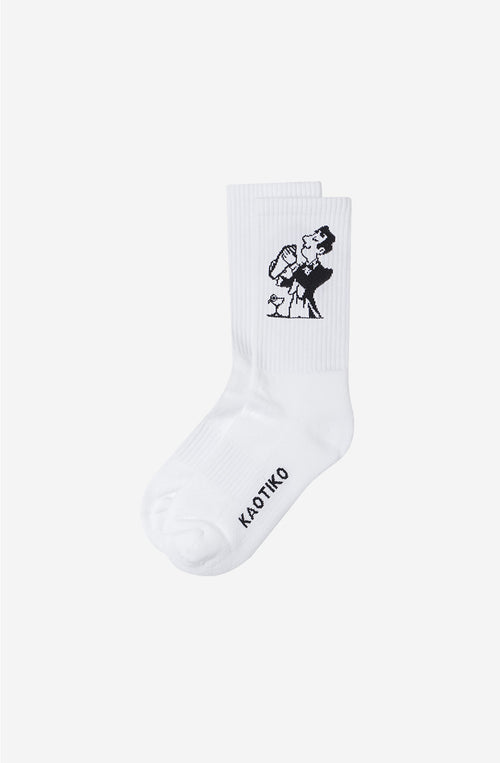 Cocktail Man White Socks