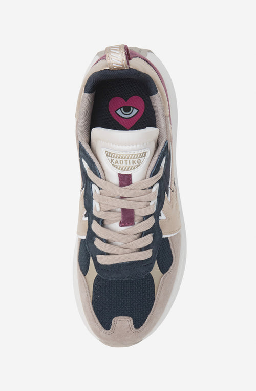 Kaotiko Glam Dark Mauve Sneakers