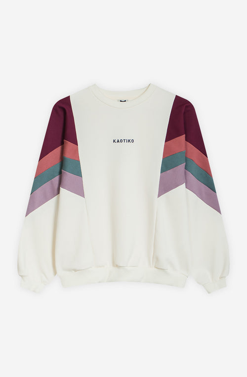Sudadera Ginger Ivory/ Wine/ Burgundy