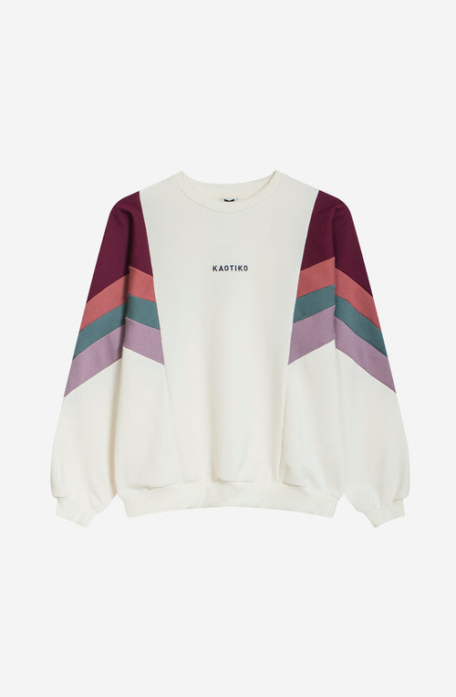 Sudadera Ginger Ivory/ Wine/ Burgundy