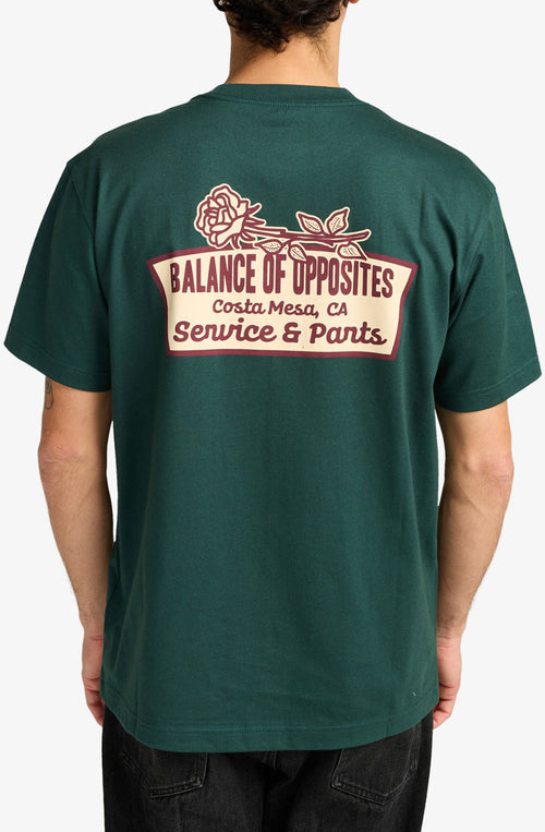 RVCA Rose Sign Hunter Green T-Shirt