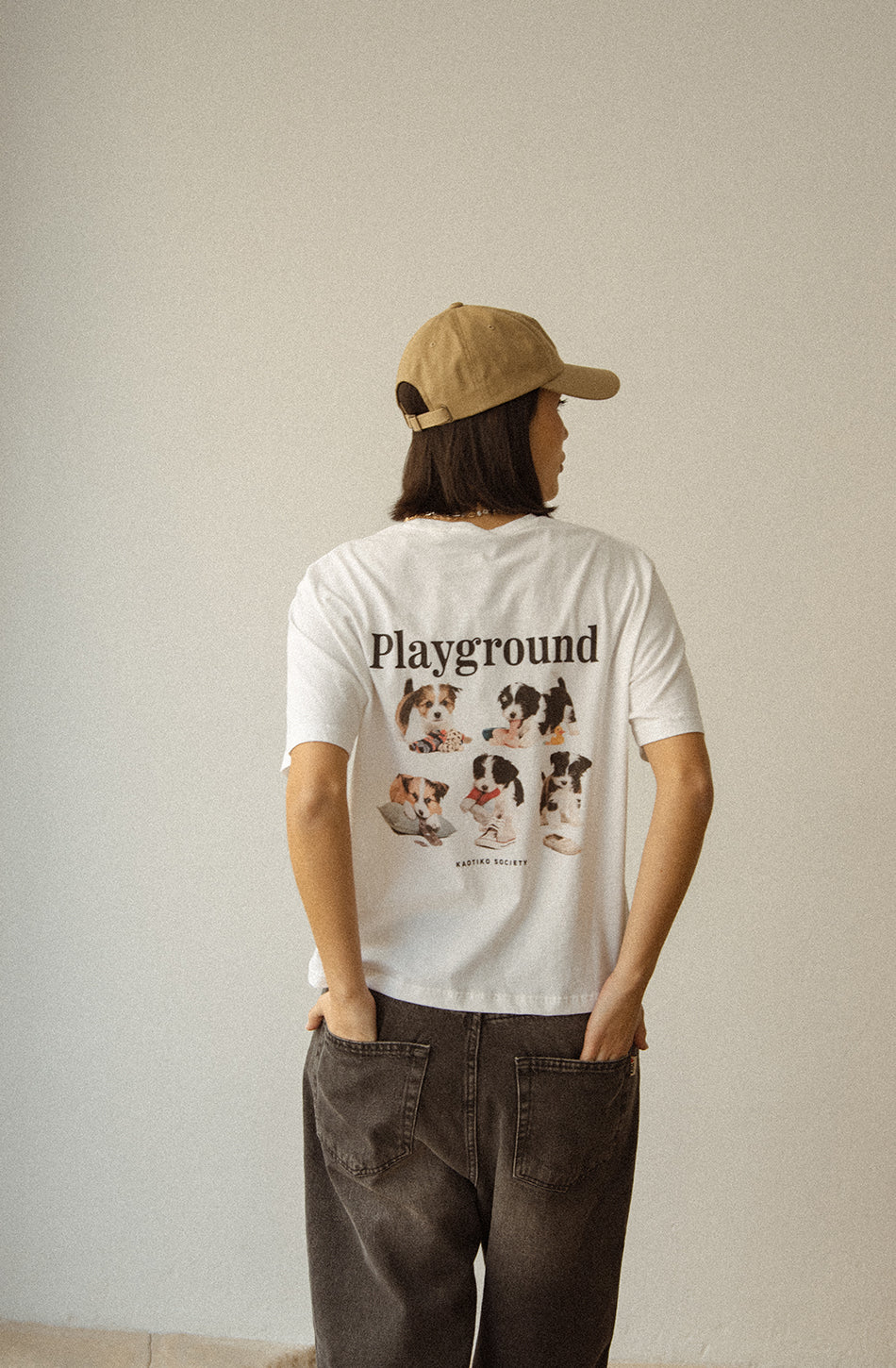 Camiseta Washed Naughty Puppies White