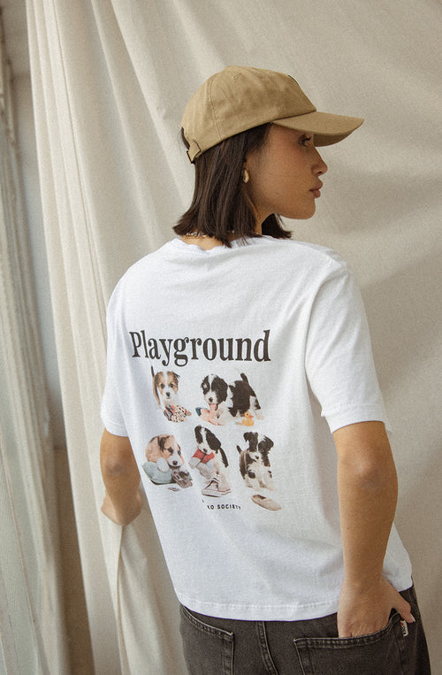 Camiseta Washed Naughty Puppies White