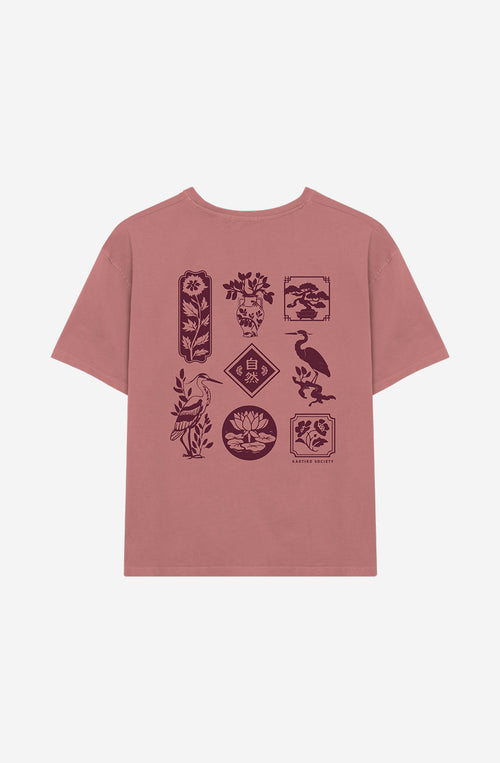Camiseta Washed Lotus Burgundy