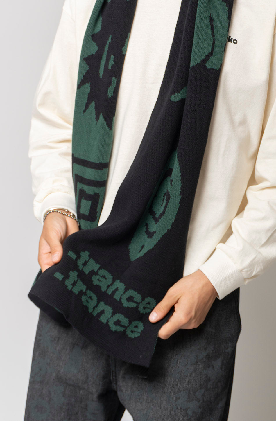 Bufanda Trance Negra/Verde