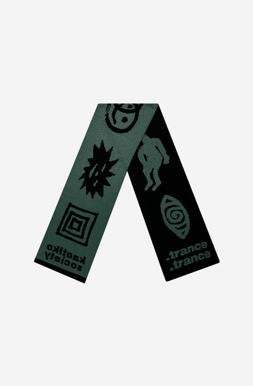 Bufanda Trance Negra/Verde
