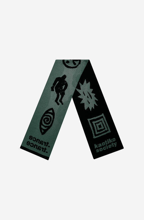 Bufanda Trance Negra/Verde