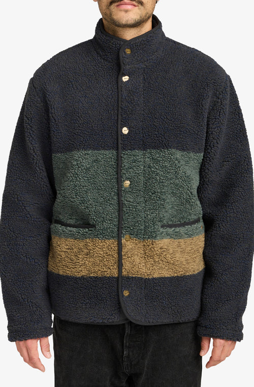 Chaqueta Fleece RVCA Westwood Snap Moody Blue