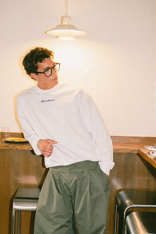 La Dolce Vita Organic Cotton White Sweatshirt