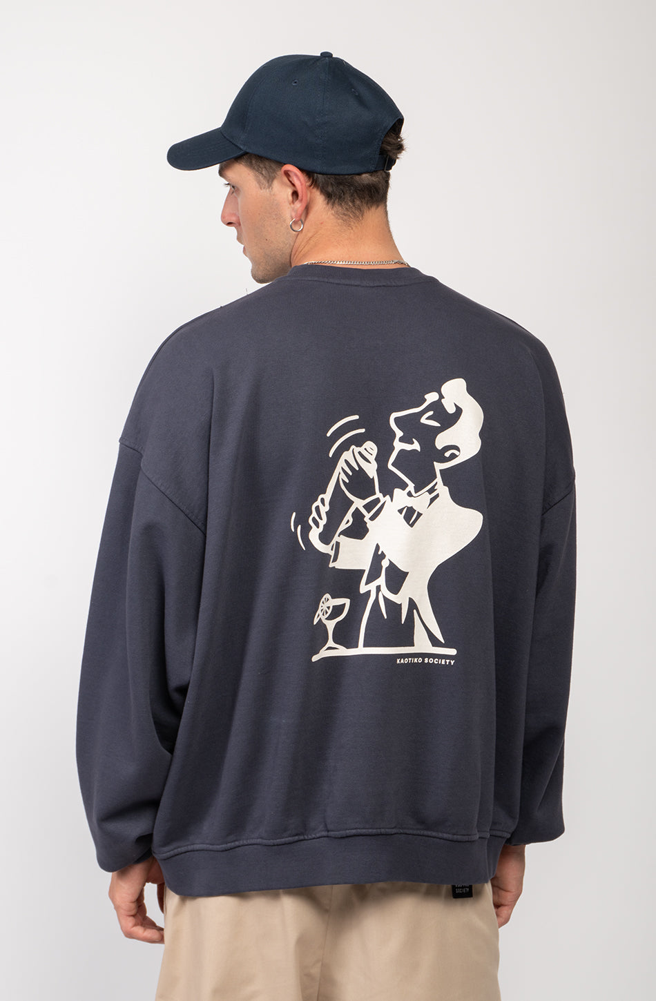 Sudadera Washed Cocktail Man Navy