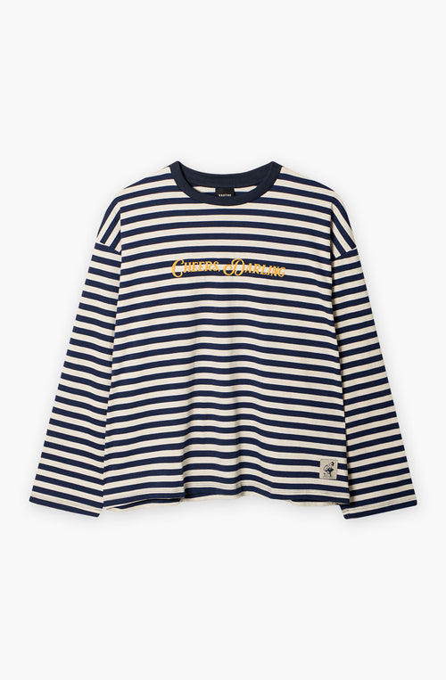 Camiseta Cheers, Darling Stripes Navy