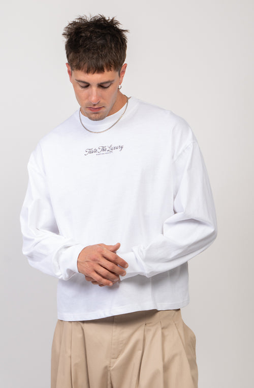 Camiseta Cropped Taste The Luxury White