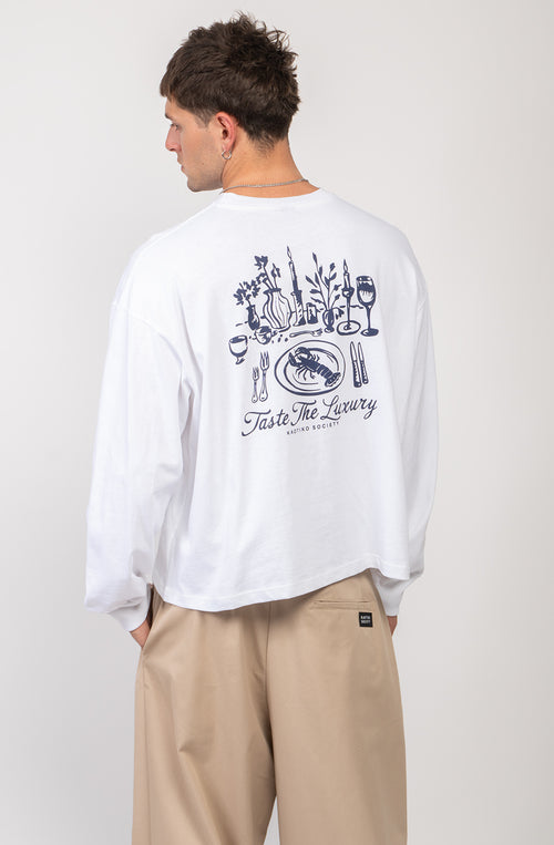 Camiseta Cropped Taste The Luxury White