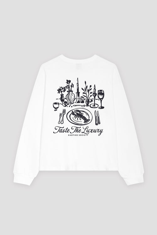 Camiseta Cropped Taste The Luxury White
