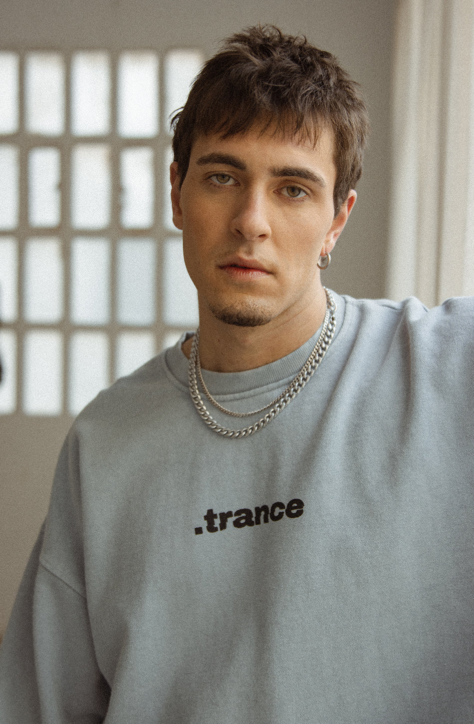 Sudadera Washed Trance The End Steel