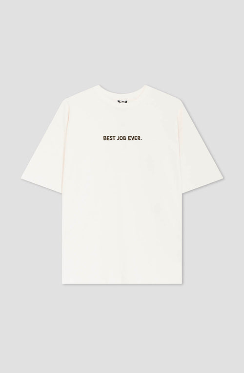 Camiseta Best Job Ever Cotton Organic Ivory