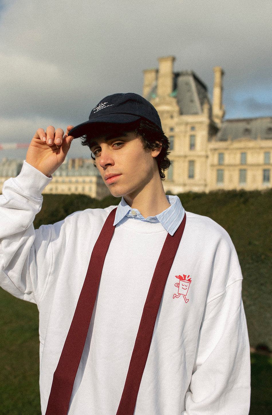 Barista Organic Cotton White Sweatshirt