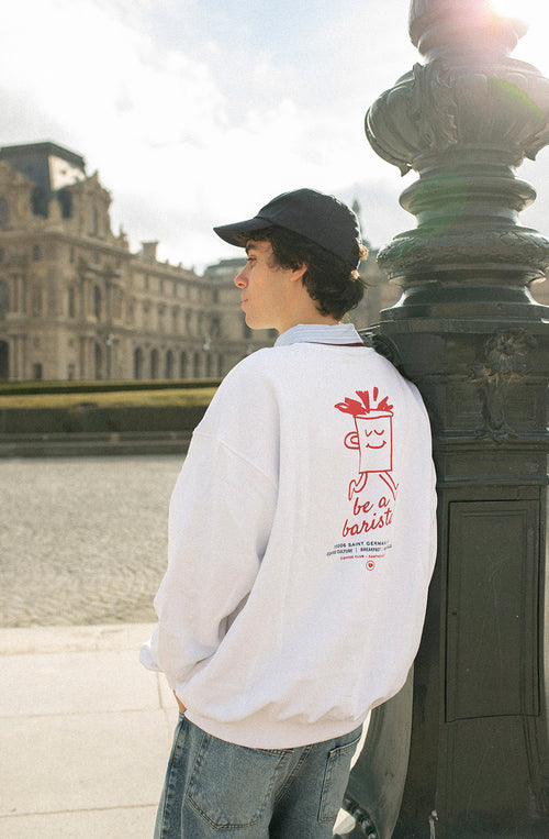 Sudadera Barista Organic Cotton White