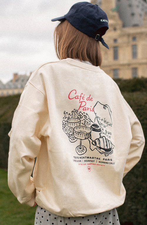 Sudadera Paris Coffee Ivory