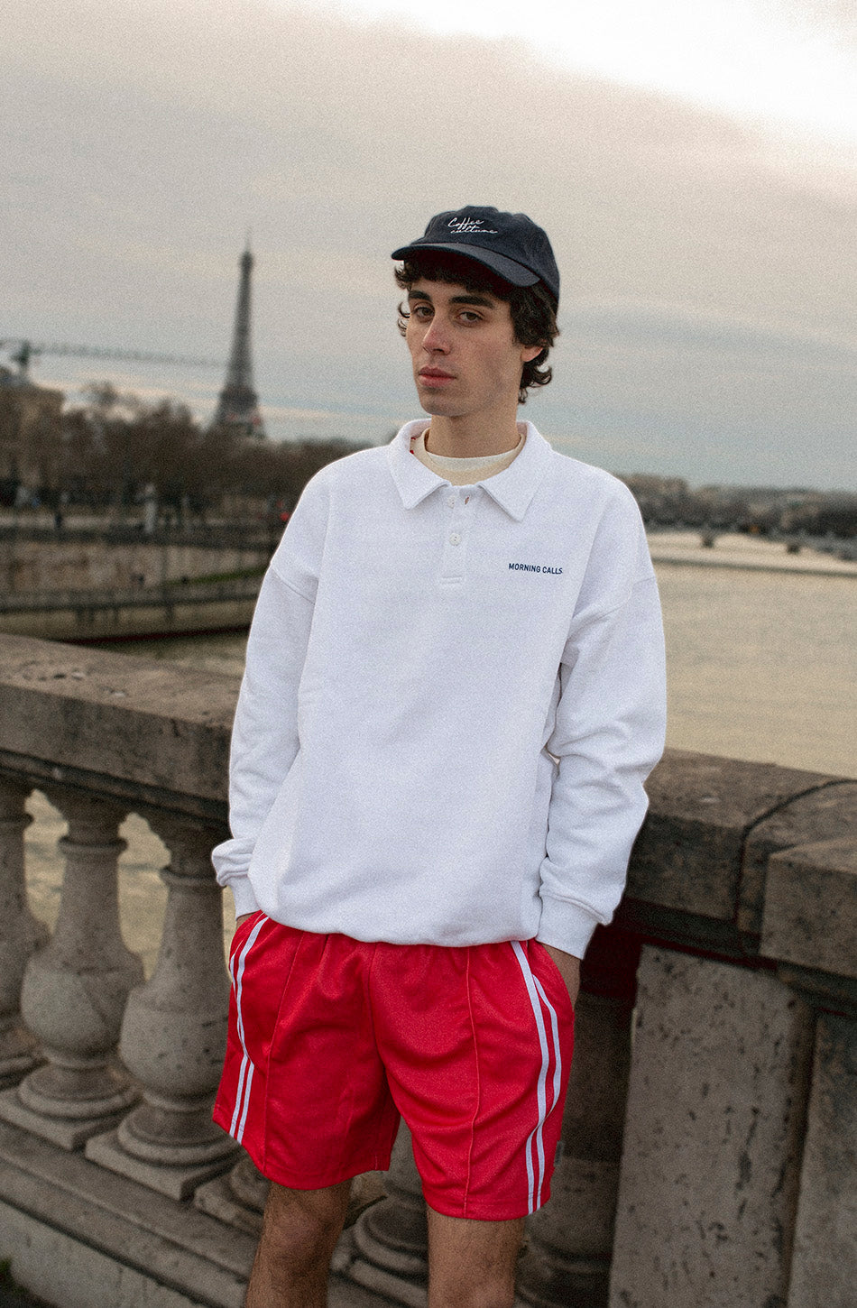 Sudadera Polo Morning Calls Organic Cotton White