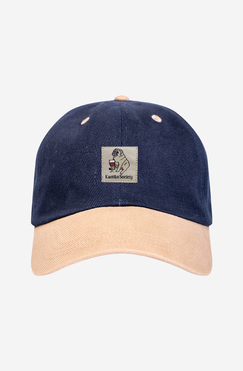 6 Panels Wine Dog Cap French Navy/Taupe