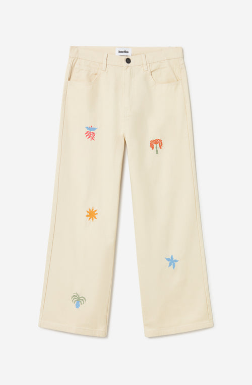 Pantalon Baggy Oversize Paradise Ivory