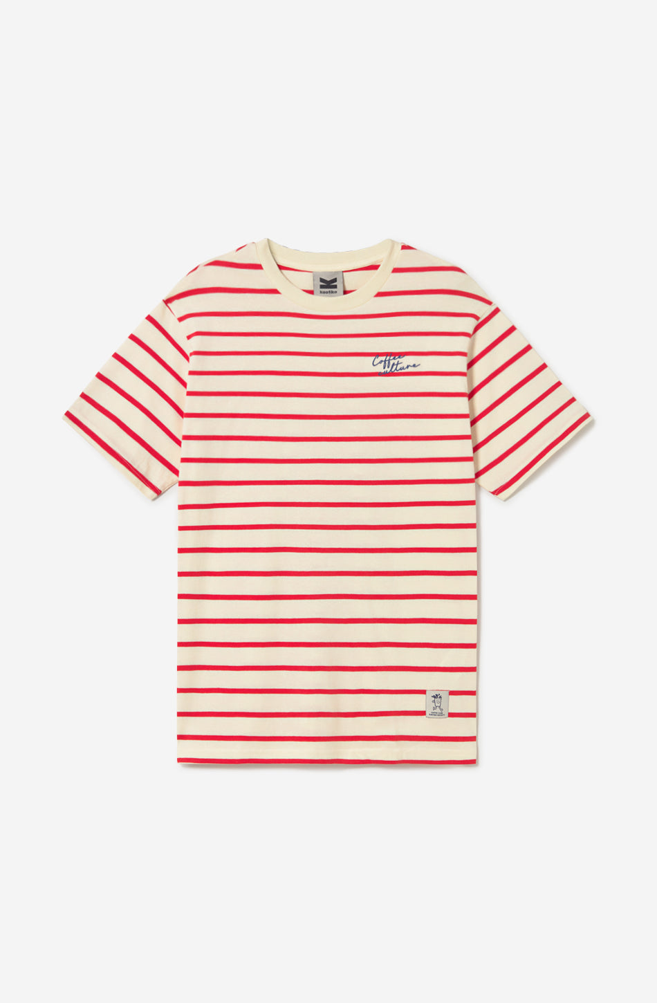 Camiseta Coffee Culture Stripes Red/Ivory