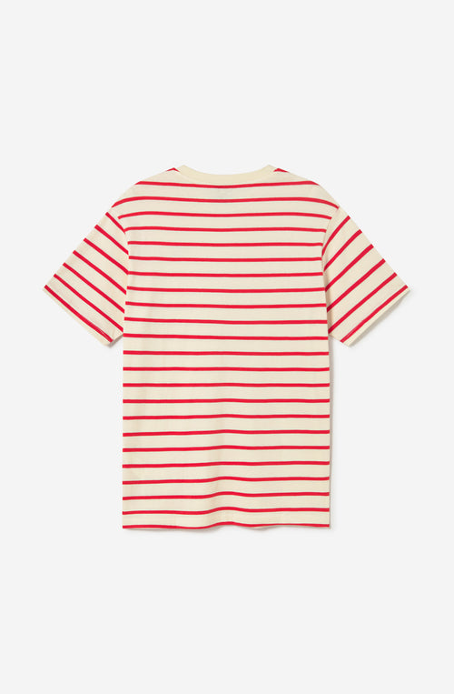 Camiseta Coffee Culture Stripes Red/Ivory