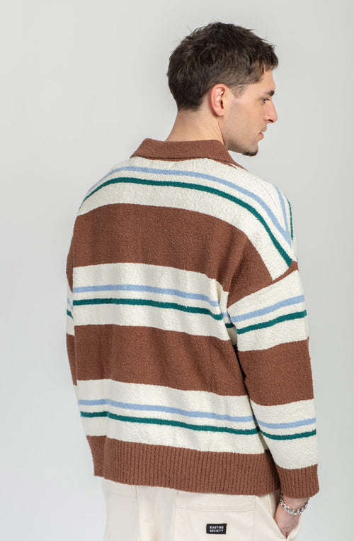 Polo Kaotiko Stripes Brown / Ivory