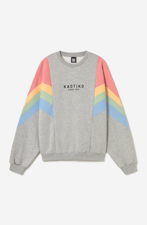 Ginger Grey/Salmon/Yellow/Green Sweatshirt