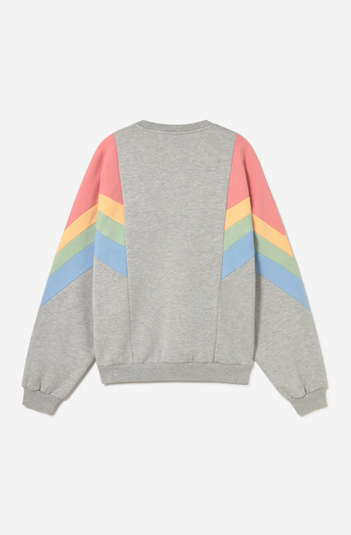 Ginger Grey/Salmon/Yellow/Green Sweatshirt