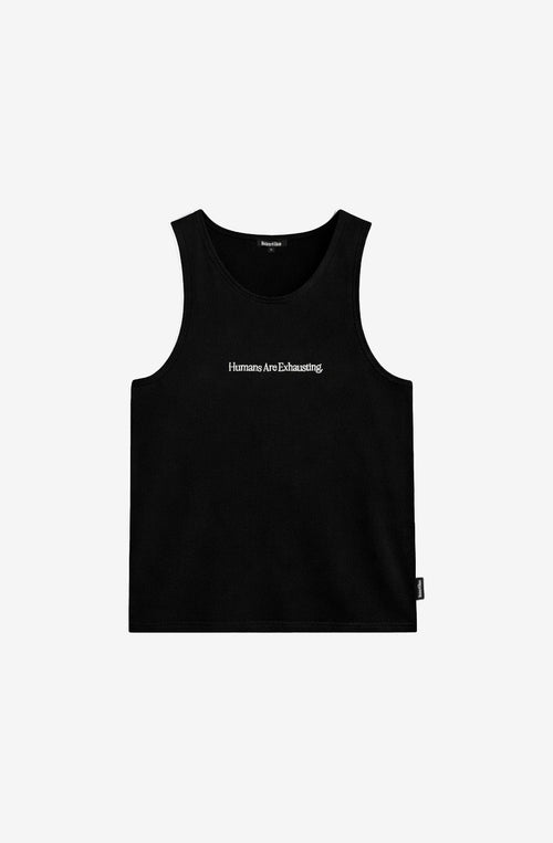 Camiseta Tank Top Humans Are Exhausting Black