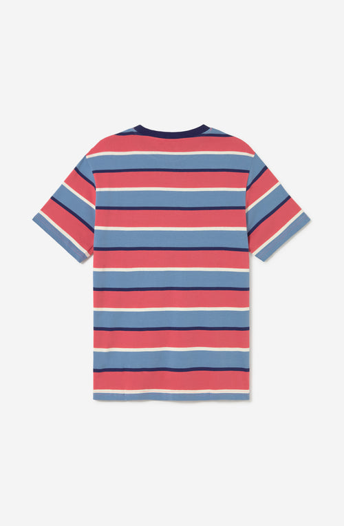 Camiseta Stripes Island Blue/ Pink