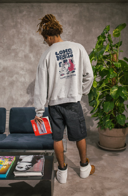 Sudadera Long Nights Gray