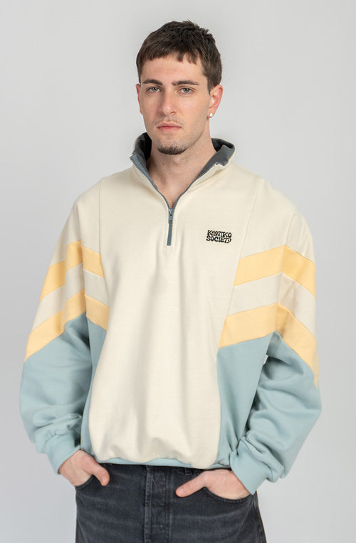 Sudadera Half-Zip Clark Bone/Cloud
