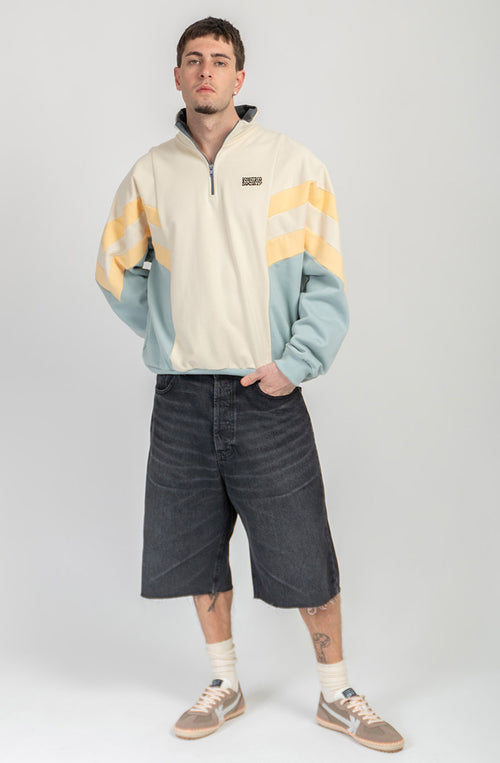 Sudadera Half-Zip Clark Bone/Cloud