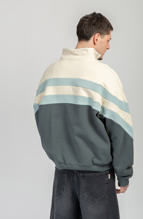 Sudadera Half-Zip Clark Bone/Green