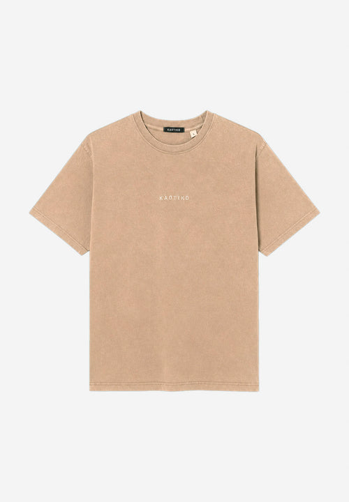 Camiseta Basic Washed Bone